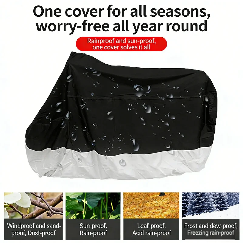 Motorcycle Cover Waterproof All Season Dustproof UV Protection  Motorbike Protective  Dust Rain Sunshade Cover for All Season thumbnail 2