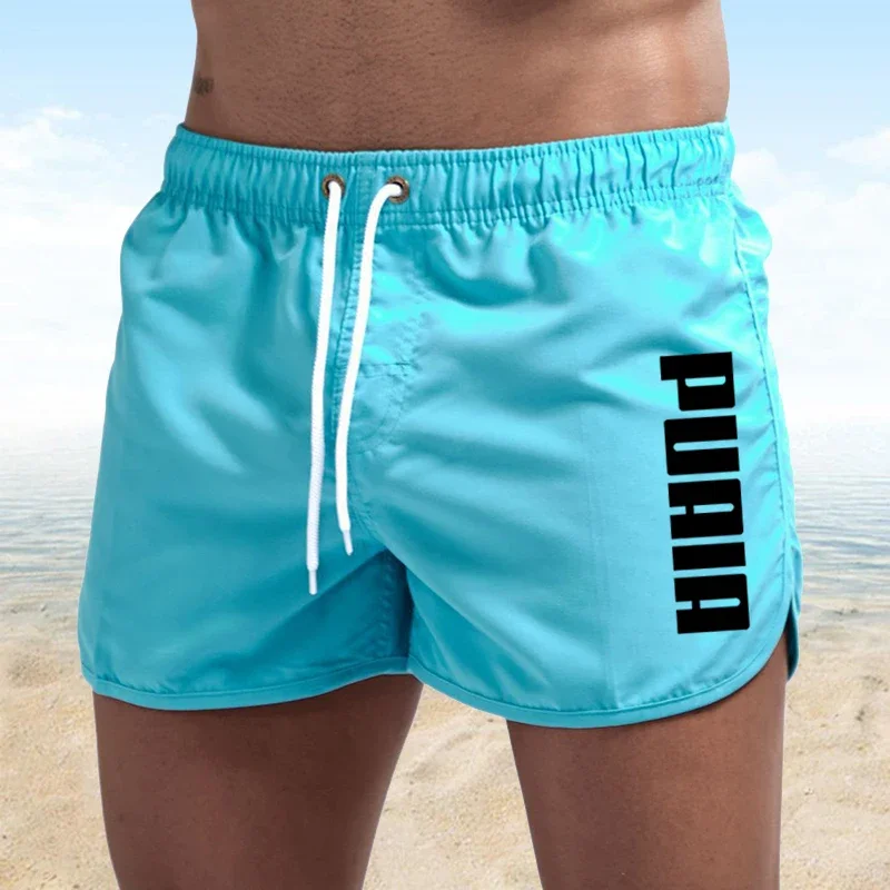 New Hot Summer Swim Trunks Sport Gym Running Shorts Male Beachwear Luxury Beach Shorts Quick Dry Mens Siwmwear Board Briefs thumbnail 4