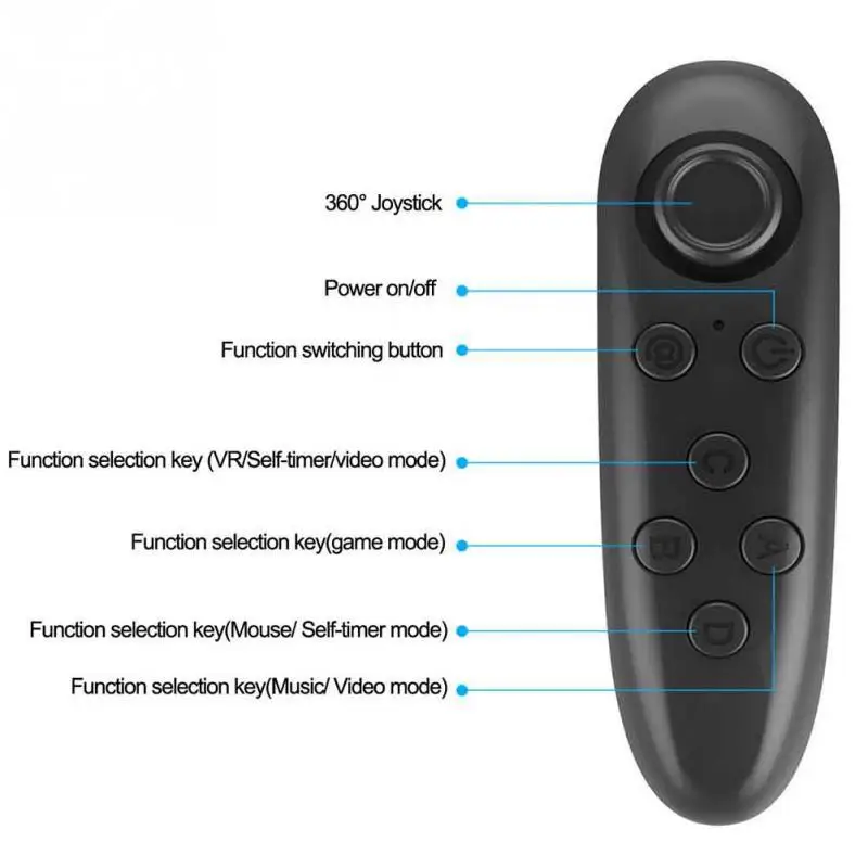 Wireless Remote Control For Android Mobile Phone VR Glasses Smartphone Game Remote E Book Page Turning Lever Gamepad Accessories thumbnail 6