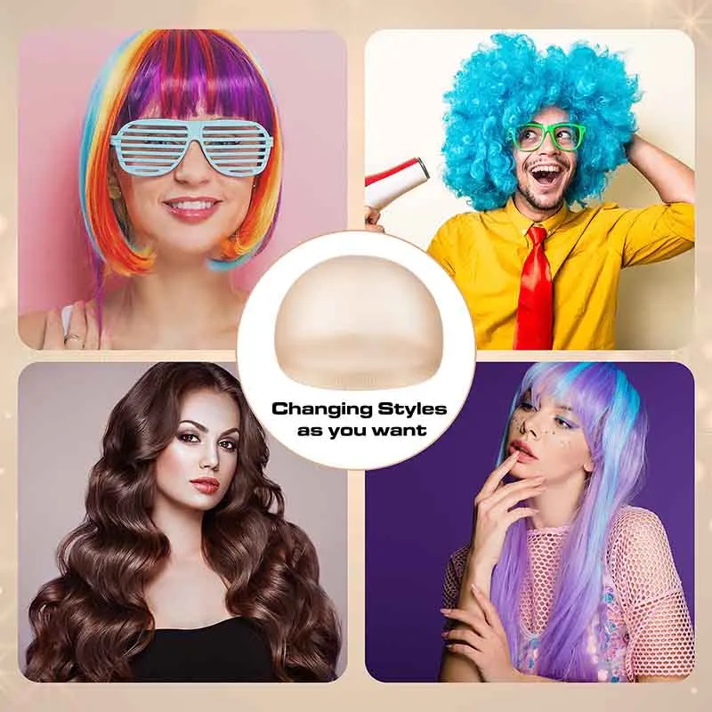 2pcs/Bag Ventilated Nylon Wig Cap Hair Net For Hair Wig Nets Black Brown Stretch Mesh Wig Cap For Making Wigs thumbnail 6