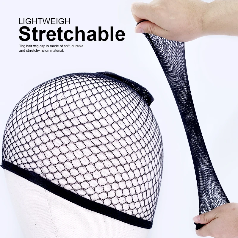 Wholesale Black Snood Nylon Hairnet Materials For Wigs Making Streching Elastics Mesh Cap For Women Wig Liner Accessories thumbnail 2