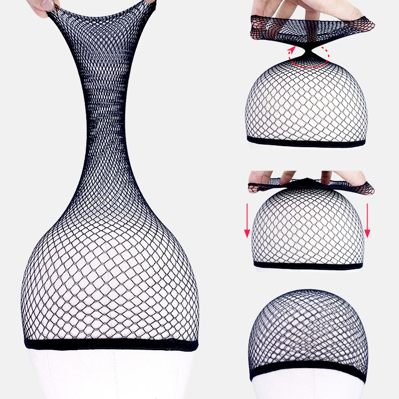 Wholesale Black Snood Nylon Hairnet Materials For Wigs Making Streching Elastics Mesh Cap For Women Wig Liner Accessories thumbnail 4