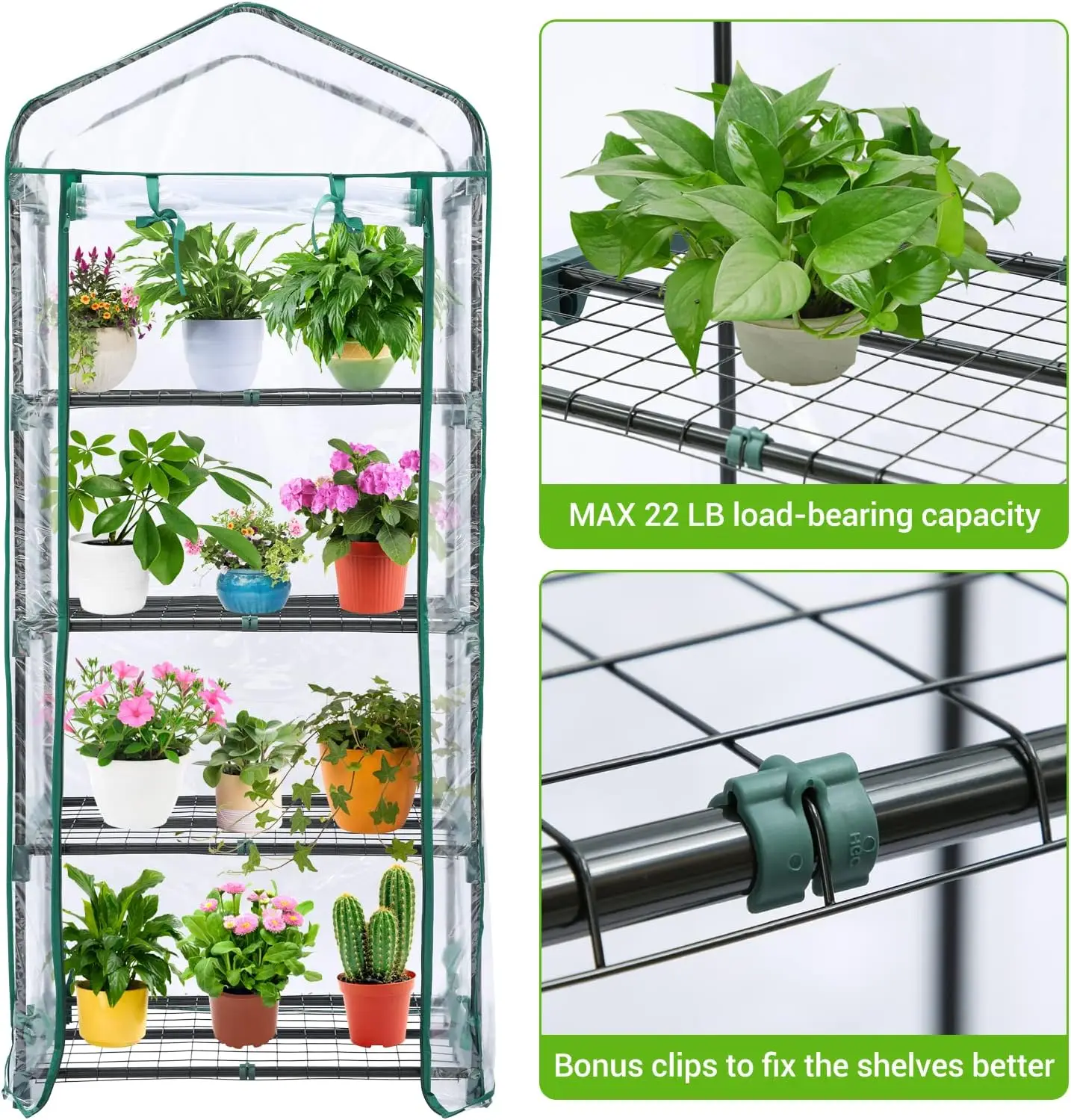 Garden Balcony Terrace Plant Cover Transparent PVC Insulated Warmer Cover Rainproof Cold Protection for Plants Greenhouse thumbnail 6
