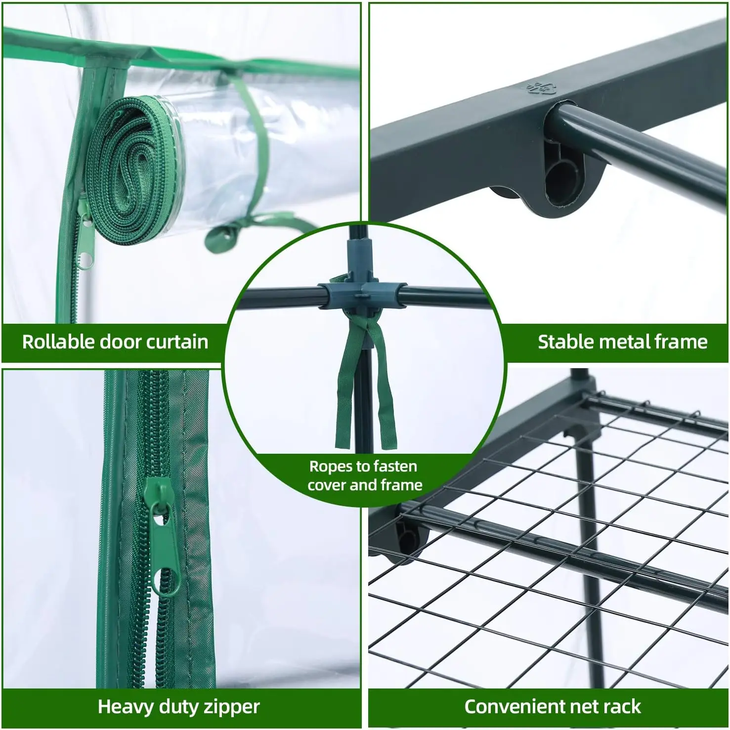 PVC Plant Cover Transparent Garden Warmer Cover Warming Shed for Balcony Terrace Rainproof Cold Protection for Outdoor Plants thumbnail 5