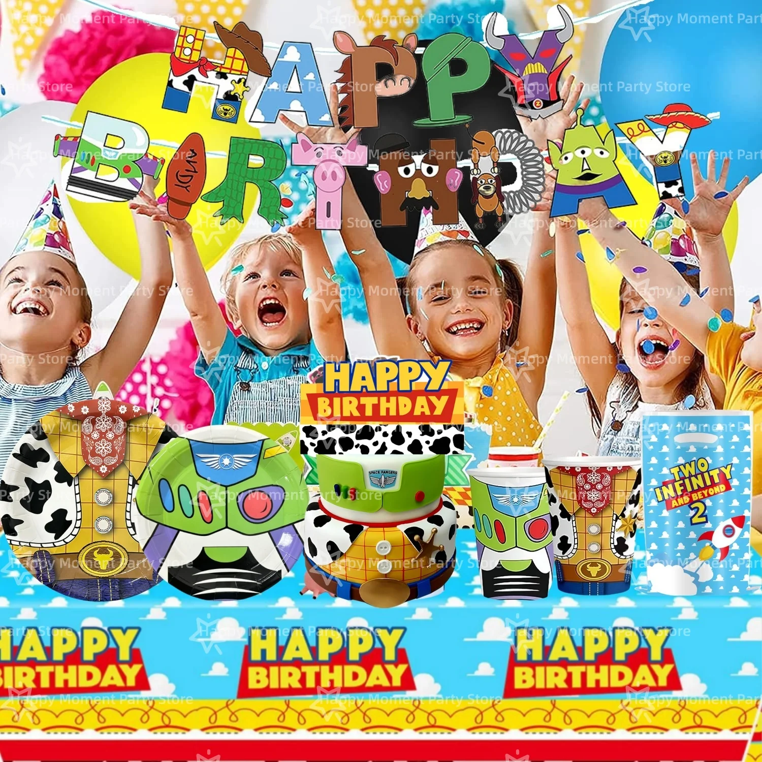 Toy Inspire Game Story Birthday Party Decoration Tablecloth Plate Cup Gift Bag Napkin Baby Shower Toys' Adventure Party Favors thumbnail 6