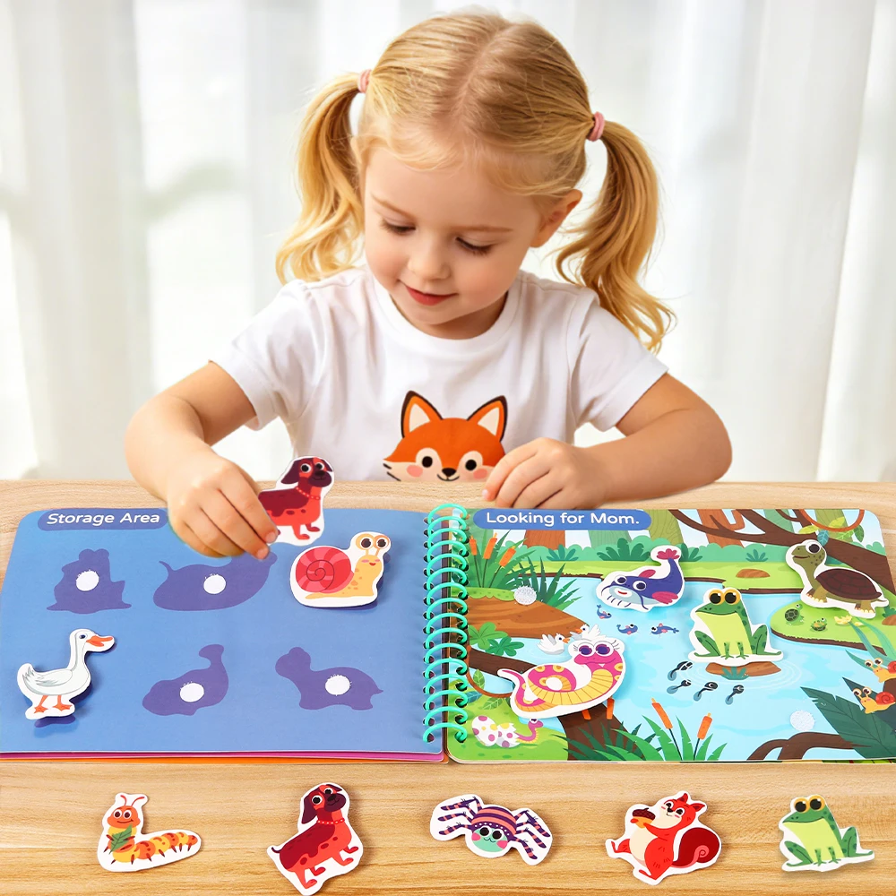 Children Quiet Busy Book 4 Themes Cartoon Travel Sticker Books Kids DIY Sticker Educational Game Montessori Paste Book Toy Gifts thumbnail 2
