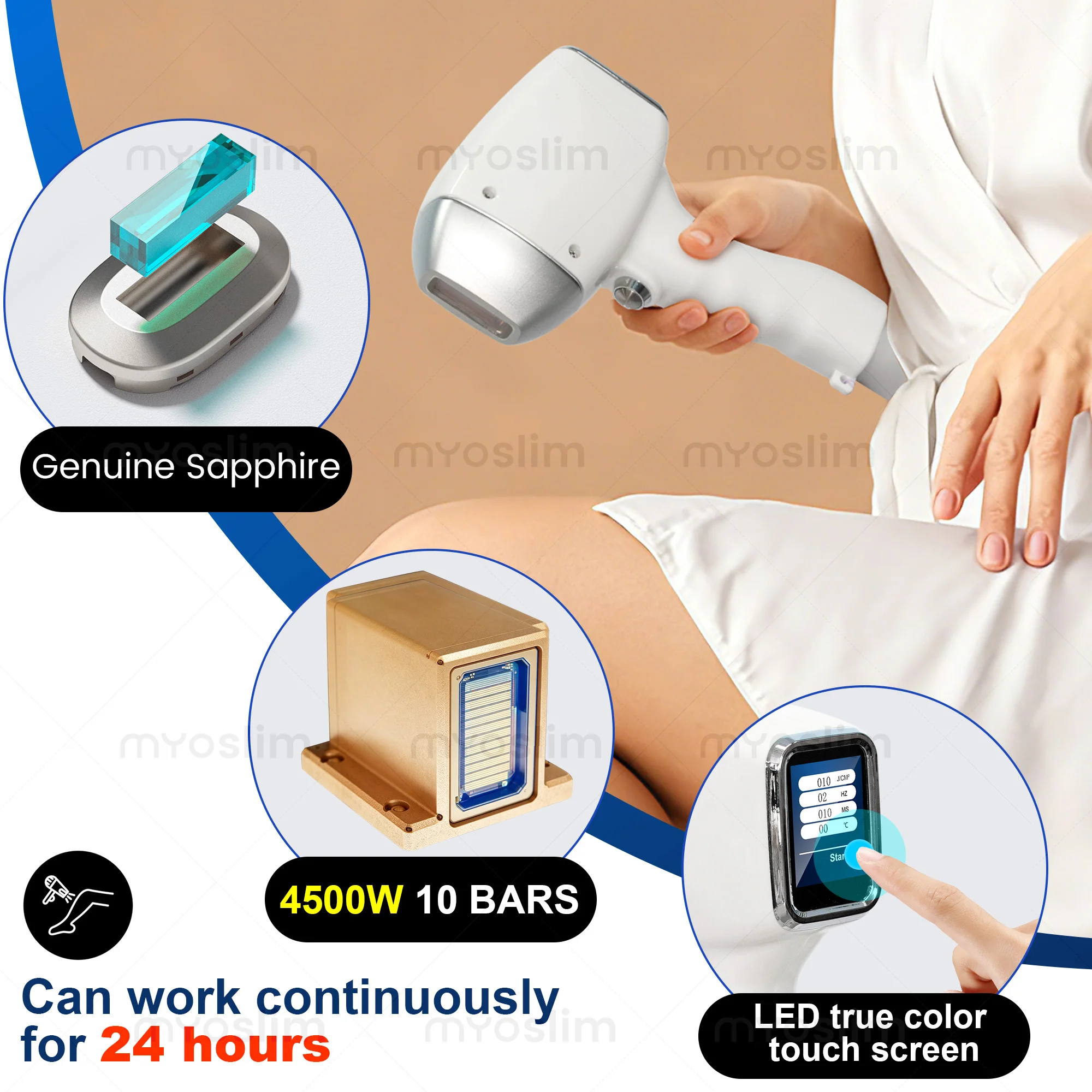 Painless Diode Alexandrite Picosecond Laser 2in1 Hair Removal & Tattoo Removal Machine with Multi-function Cooling SystemBeauty thumbnail 5