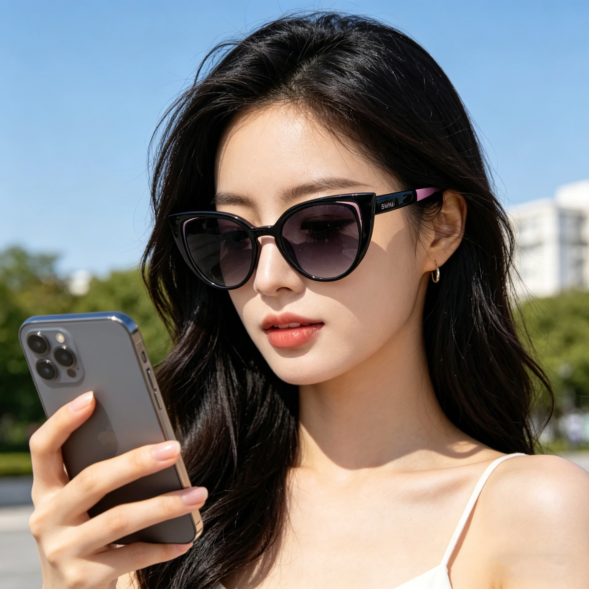 Trendy Apparel Accessories Sunglass Woman Luxury Brand High-end  Sunglasses Outdoor Practical Choice With Glasses Case thumbnail 3