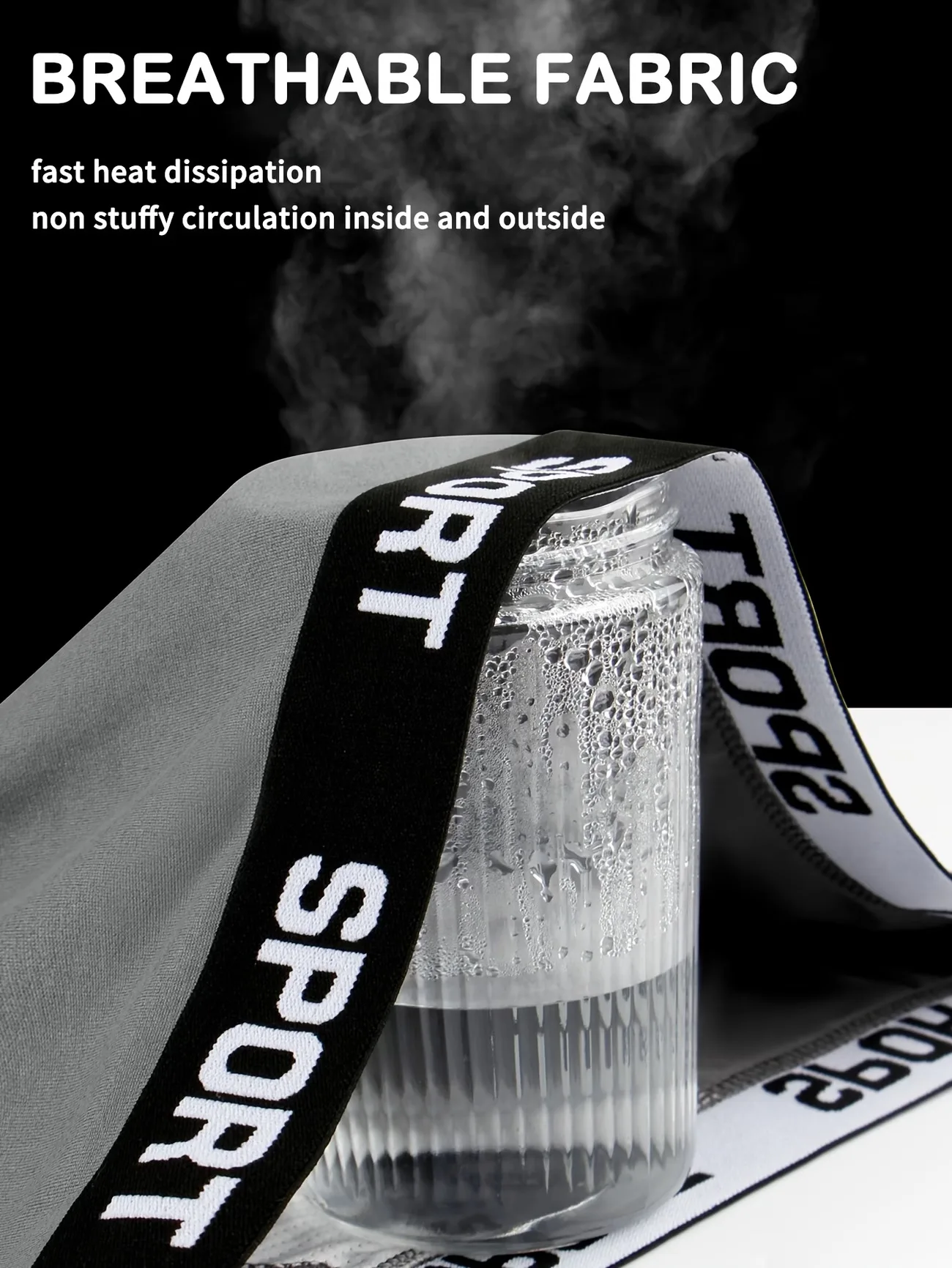 3-Piece Set Of Men's Solid Color Elastic Boxer Shorts, Long Comfortable Sporty Breathable Underwear, Men's Mid Waist Underwear thumbnail 6