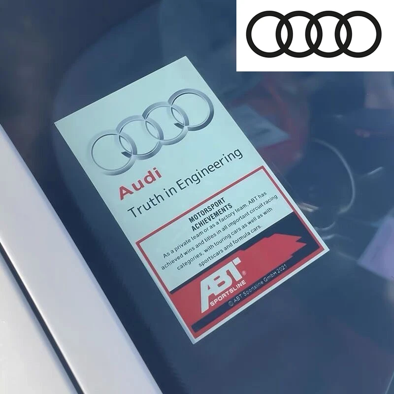 1pcs JDM style car window interior decal decoration is suitable for Audi A3 A4 A5 A6 A7 A8 S3 S5 S6 S7 Q3 Q5 Q7.
