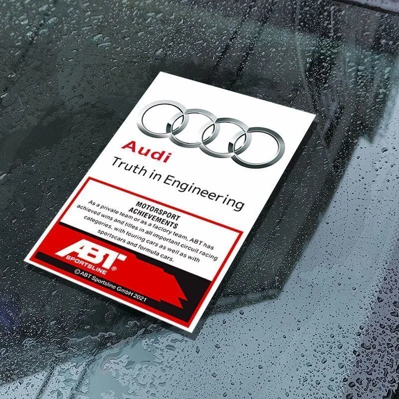 1pcs JDM style car window interior decal decoration is suitable for Audi A3 A4 A5 A6 A7 A8 S3 S5 S6 S7 Q3 Q5 Q7. thumbnail 3