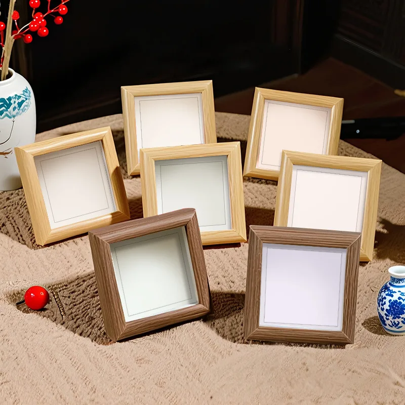 Wooden photo frame, DIY creative desktop photo frame display, living room bedroom, office desk photo frame decoration thumbnail 5