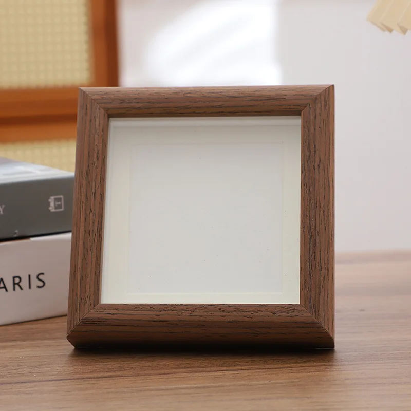 Wooden photo frame, DIY creative desktop photo frame display, living room bedroom, office desk photo frame decoration thumbnail 2