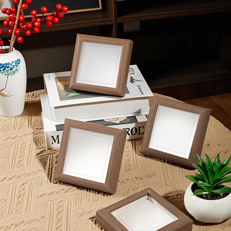Wooden photo frame, DIY creative desktop photo frame display, living room bedroom, office desk photo frame decoration thumbnail 4