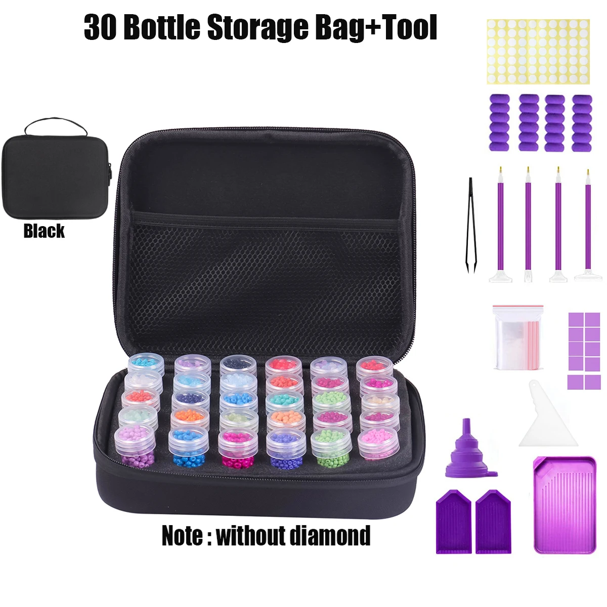 30 Slots Storage Container Diamond Art Kits ,Portable Bead Storage Boxes Bag for Diamond Painting Accessories and Tools thumbnail 4