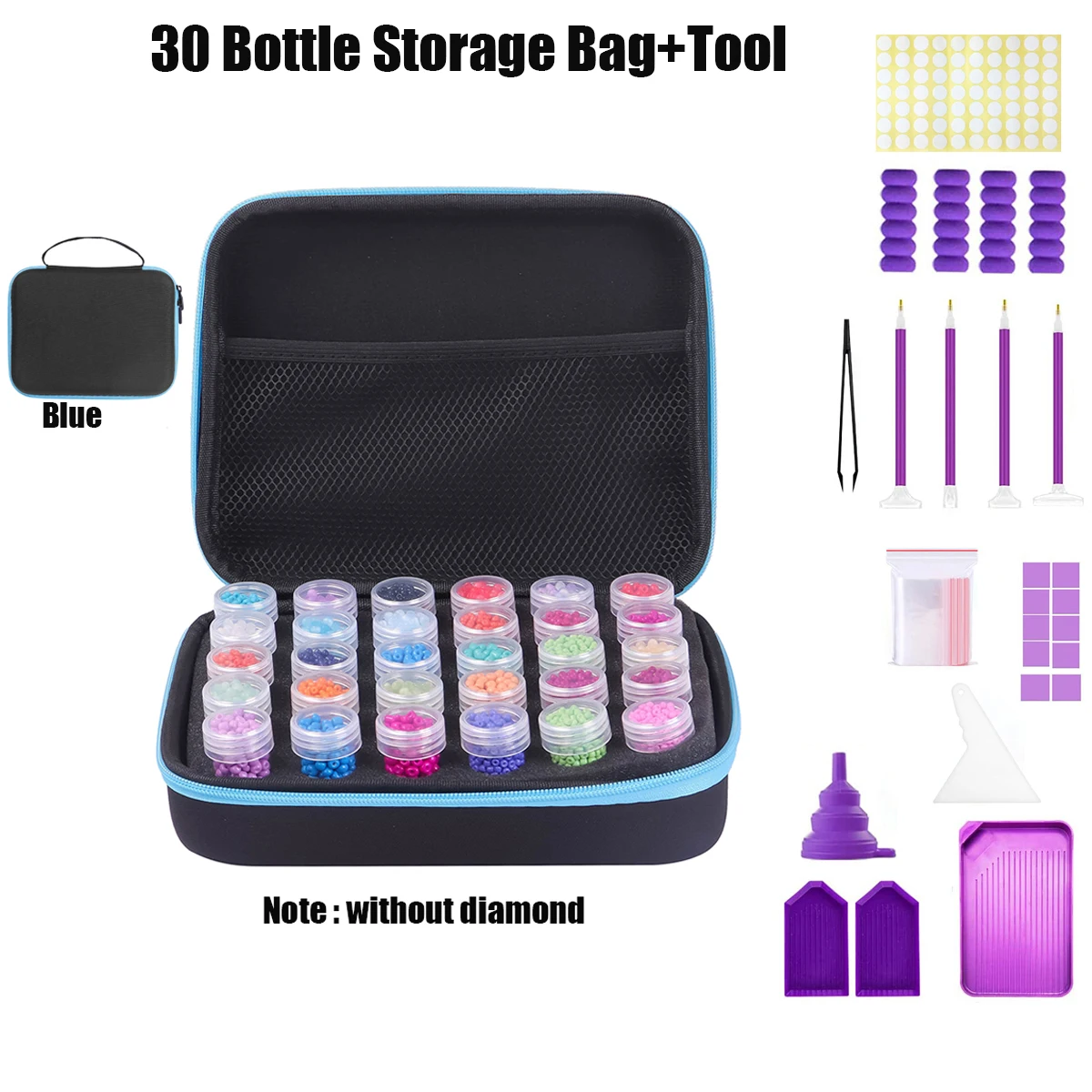 30 Slots Storage Container Diamond Art Kits ,Portable Bead Storage Boxes Bag for Diamond Painting Accessories and Tools thumbnail 2