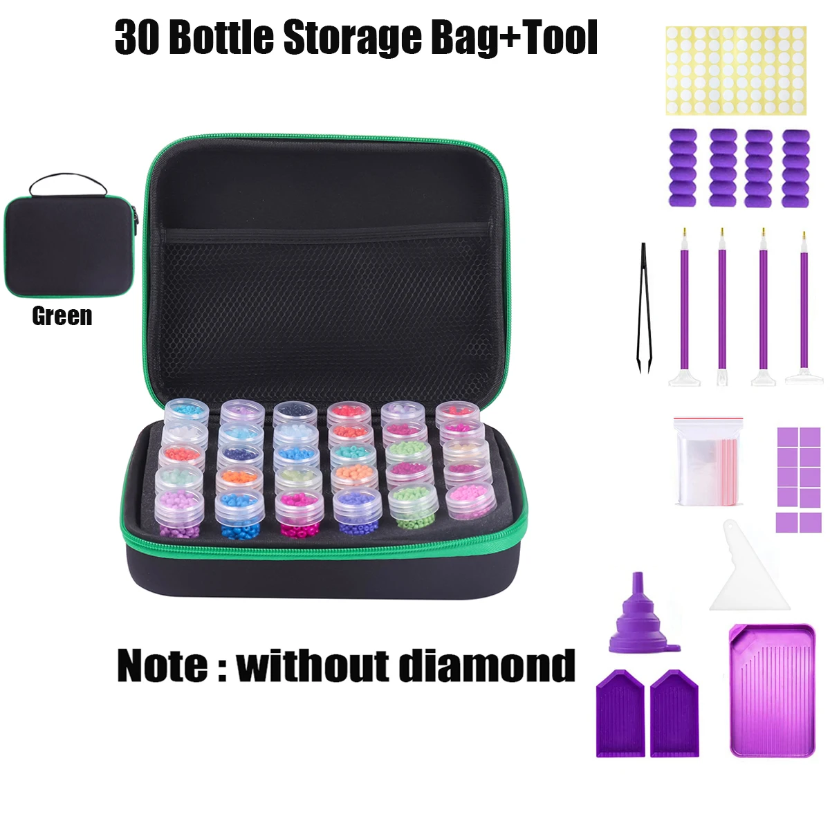 30 Slots Storage Container Diamond Art Kits ,Portable Bead Storage Boxes Bag for Diamond Painting Accessories and Tools thumbnail 3