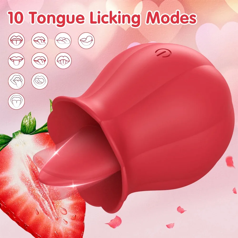 Tongue Licking Vibrator for Women Powerful G Spot Nipples Massager Swing Oral Clitoris Stimulator Adult Goods Sex Toys thumbnail 2