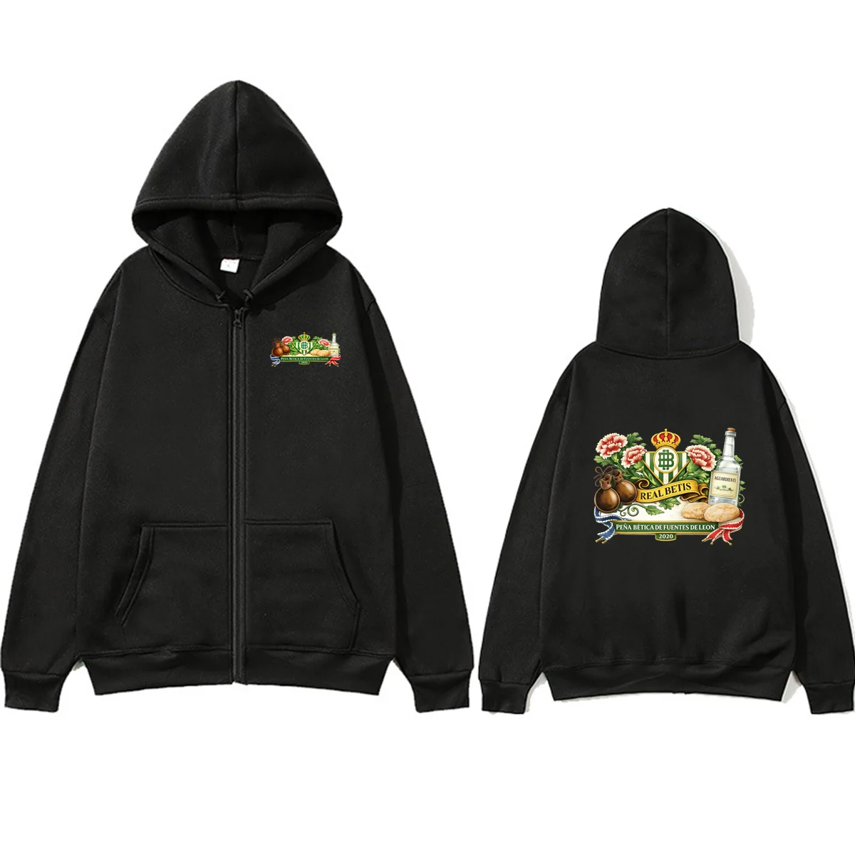 Men's and women's pocket zipper hooded sweatshirt, sports fitness sweatshirt, fashionable casual pullover, multi-color thumbnail 3
