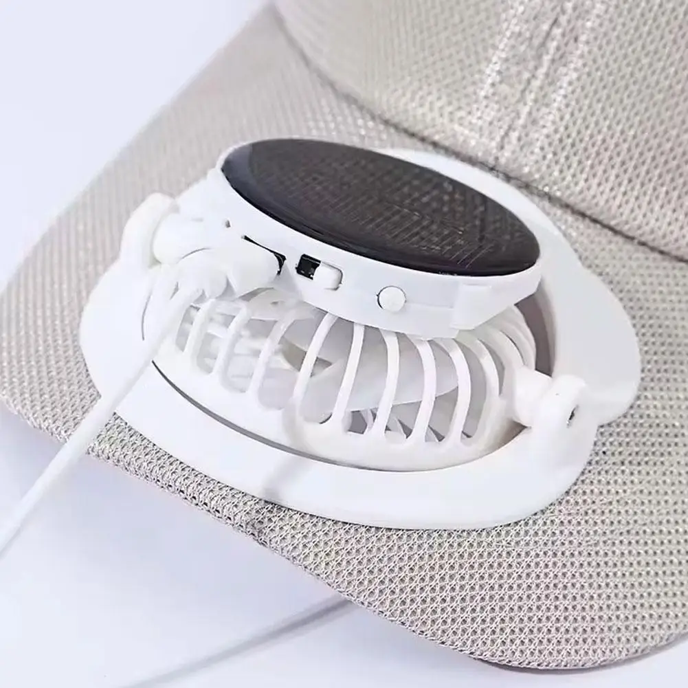 Breathable Sunhat with Solar Fan Sun Block Baseball Hat with Solar Fan USB Charging Fan Outdoor Sunhats Sunscreen Sunshade Hats thumbnail 4