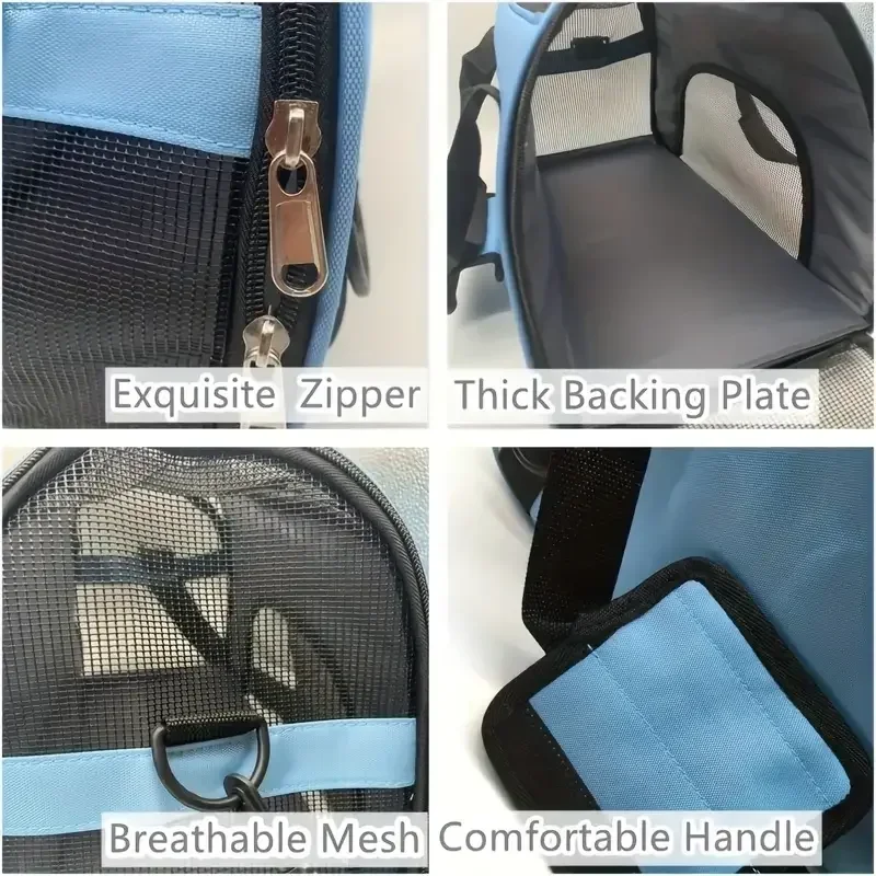 Cat Bags Portable Dog Carrier Bag Mesh Breathable Foldable Cats Carrier Bag Travel Breathable Transport Handbag thumbnail 5