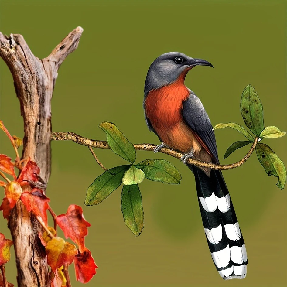 Metal Branch Longtail Bird Garden Decoration Insert thumbnail 2