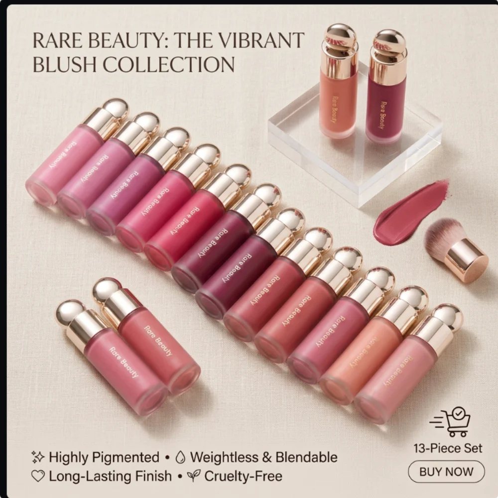 Rare Beauty 3D Face Contour Liquid Bronzer Shade Smooth Highlight Mirror Lasting Natural Nose Shadow Waterproof Brighten Makeup thumbnail 5