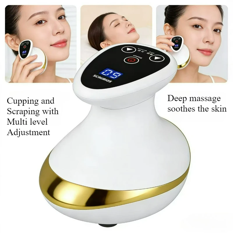 Electric Scraping Massage Cupping Massager Suction Cup Heating Suction Cup Heating Anti-Cellulite Beauty Device Cupping Device thumbnail 3