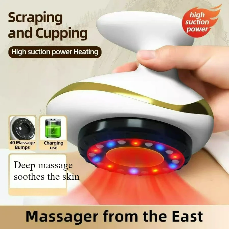 Electric Scraping Massage Cupping Massager Suction Cup Heating Suction Cup Heating Anti-Cellulite Beauty Device Cupping Device thumbnail 4