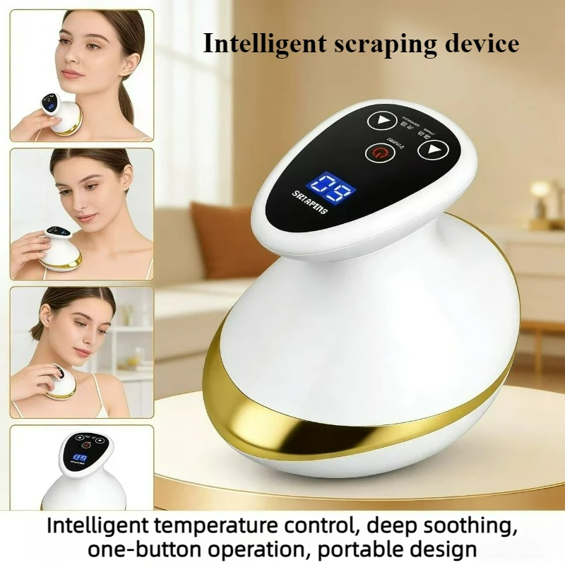 Electric Scraping Massage Cupping Massager Suction Cup Heating Suction Cup Heating Anti-Cellulite Beauty Device Cupping Device thumbnail 2