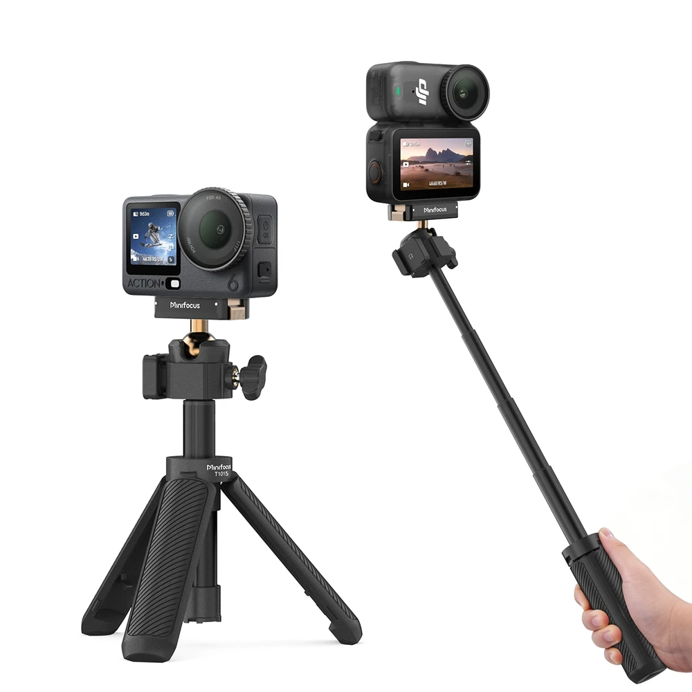Minifocus Magnetic Selfie Stick Tripod for DJI Osmo Action 6, Osmo Nano Extendable Mini Extension Rod, Dual-Direction Magnetic