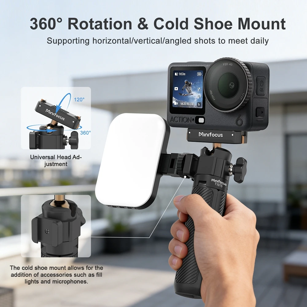 Minifocus Magnetic Selfie Stick Tripod for DJI Osmo Action 6, Osmo Nano Extendable Mini Extension Rod, Dual-Direction Magnetic thumbnail 3