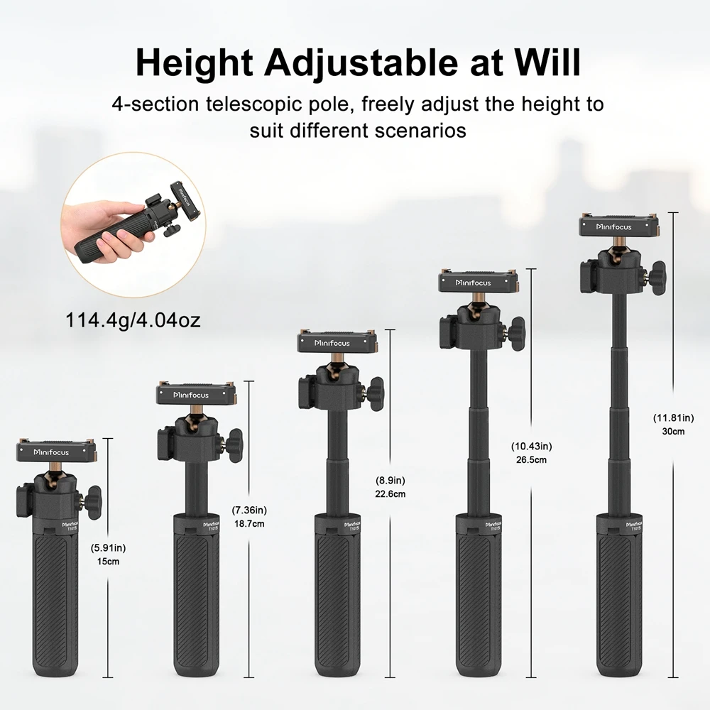 Minifocus Magnetic Selfie Stick Tripod for DJI Osmo Action 6, Osmo Nano Extendable Mini Extension Rod, Dual-Direction Magnetic thumbnail 5
