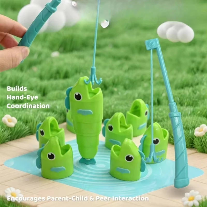 Fishing Battle Board Game Kid Fish Body Stretchable Long Short Competition Fun Family Party Interaction Social Table CreativeToy thumbnail 5