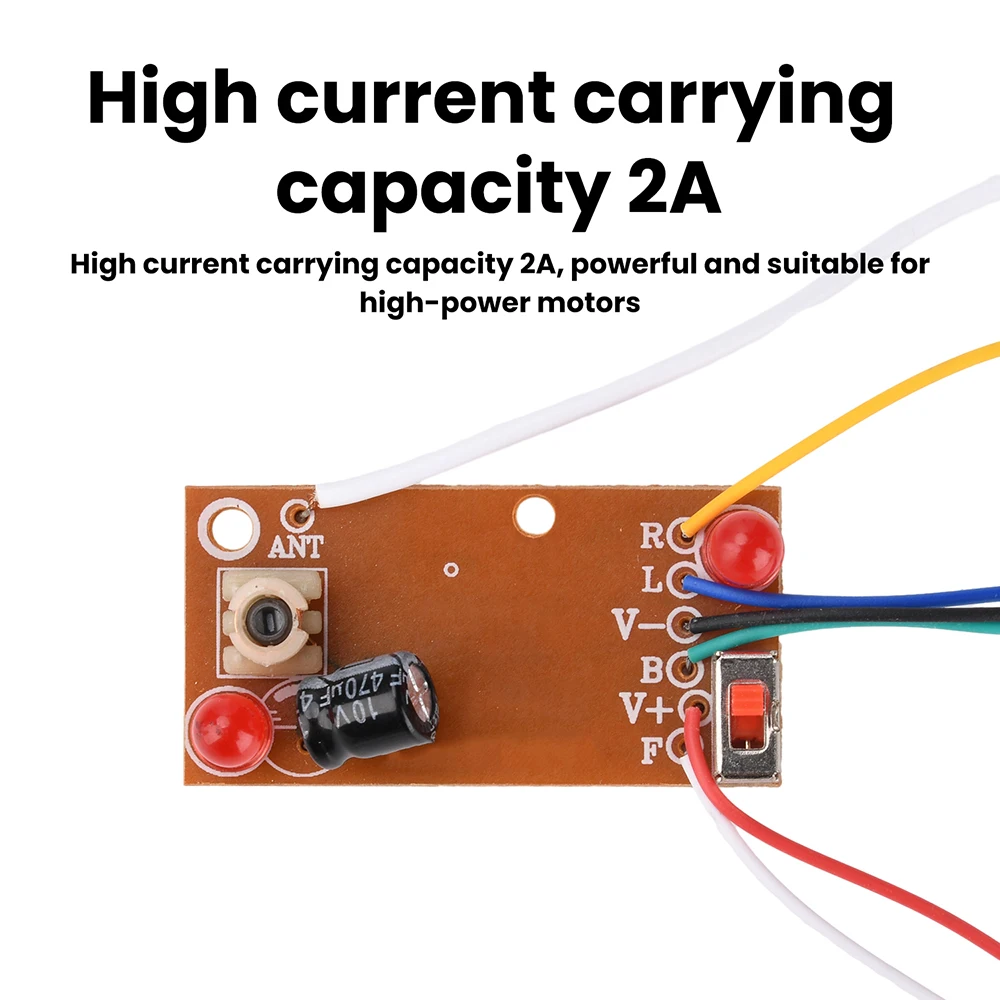 27MHz 4CH Remote Control Transmitter Receiver Board 3V-6V 2A 4 Direction Steering DIY RC Toy Car Module Kit thumbnail 3