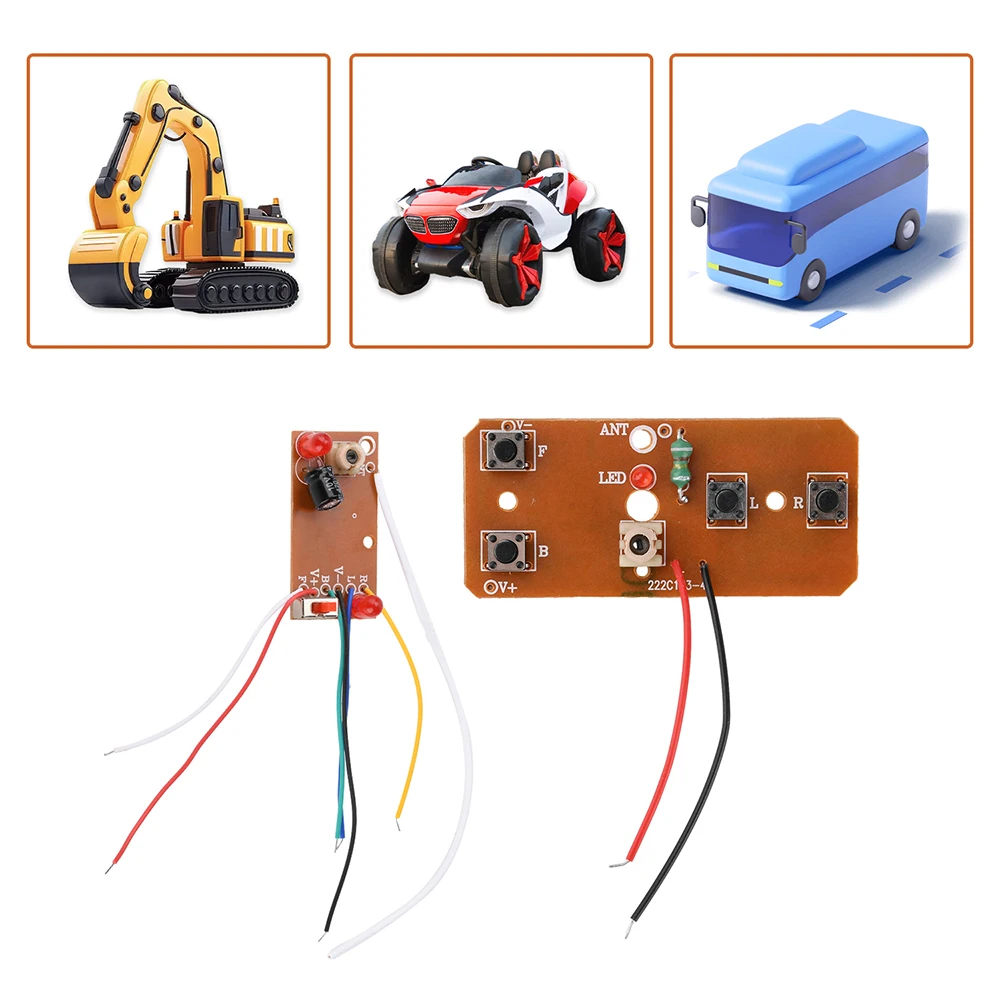 27MHz 4CH Remote Control Transmitter Receiver Board 3V-6V 2A 4 Direction Steering DIY RC Toy Car Module Kit thumbnail 6
