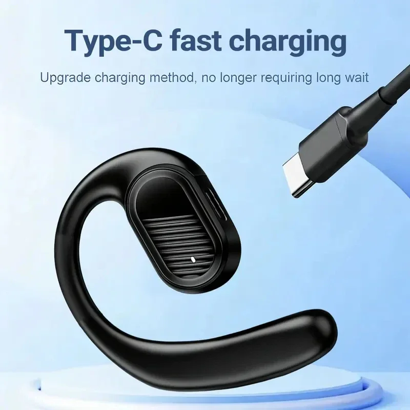 Bluetooth 5.4 Open Wireless Earphone Left Right Ear Universal Headset With Mic For Sport Business Music 99D Stereo System thumbnail 2