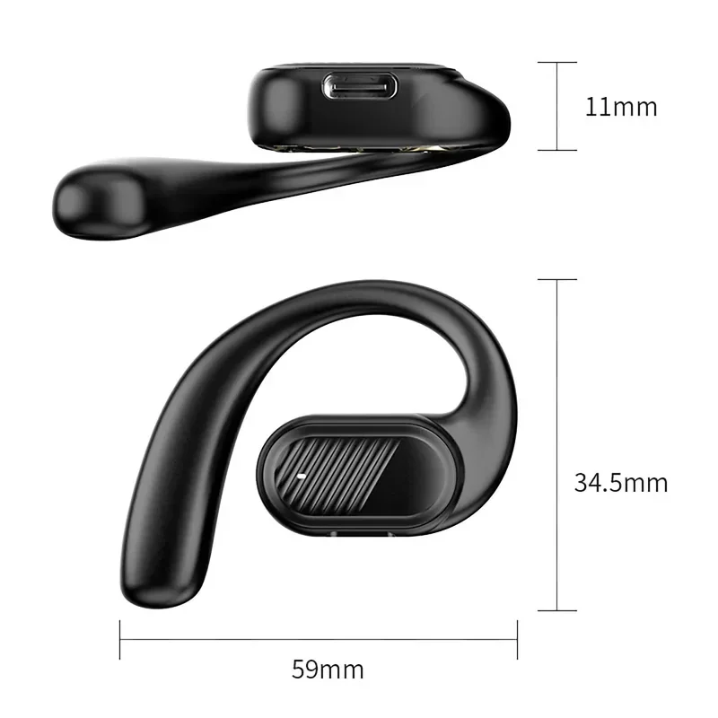 Bluetooth 5.4 Open Wireless Earphone Left Right Ear Universal Headset With Mic For Sport Business Music 99D Stereo System thumbnail 6