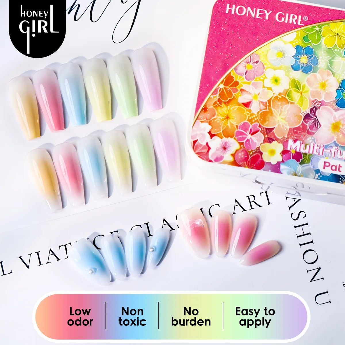 6 Colors Air Cushion Patting Gel Gradient Gel Polish Set,Naked Skin Khaki ,Gradient blush Macaron Colorful Candy Solid Nail Gel thumbnail 2