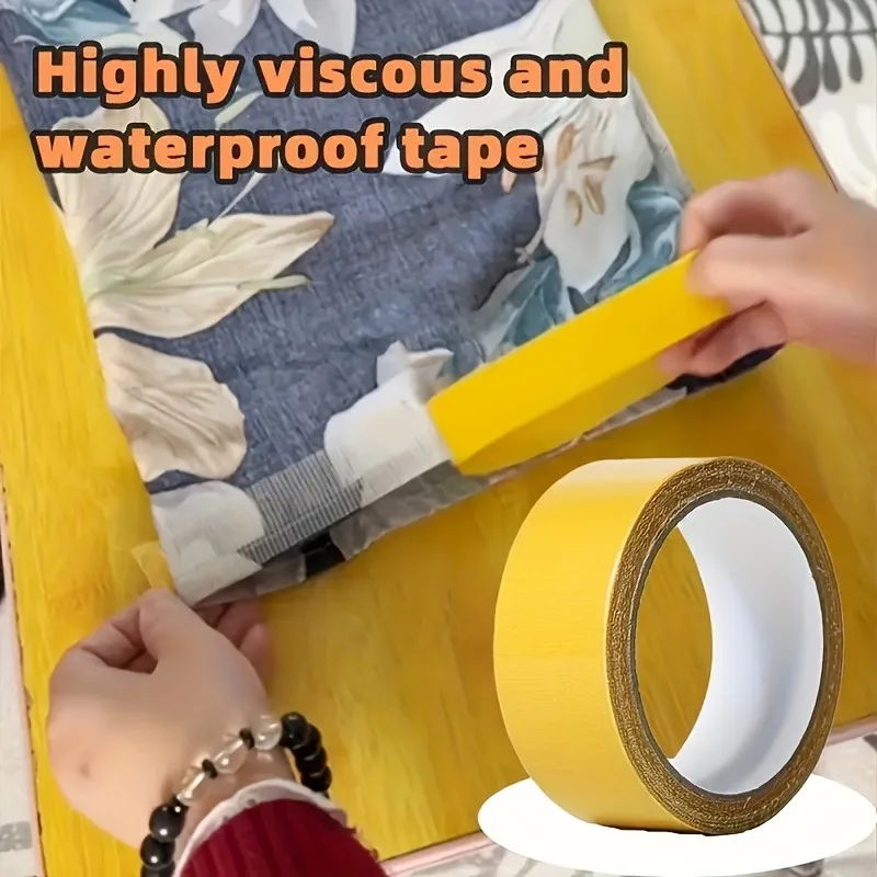 1 Roll of 393.7 Inch Curtain Shortening Tape Multifunctional Traceless Adhesive for Curtains Carpet Home Adhesive Universal thumbnail 6