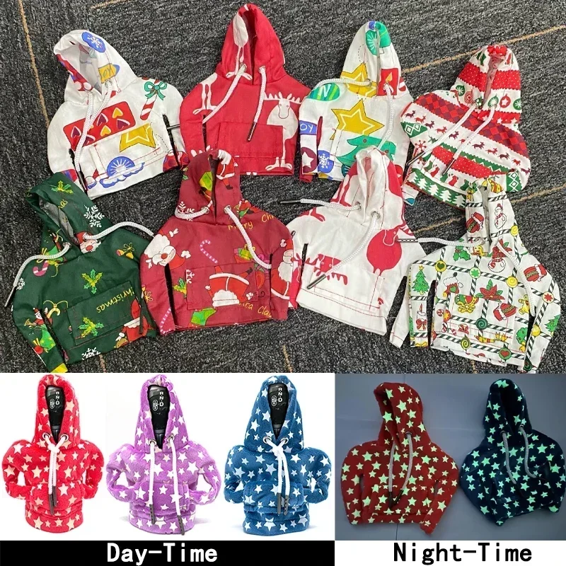 Fashion Hoodie Car Gear Shift Knob Cover Sweatshirt Handle Gear Lever Decoration Hoodie Cover Car Interior Accessories Gift thumbnail 4