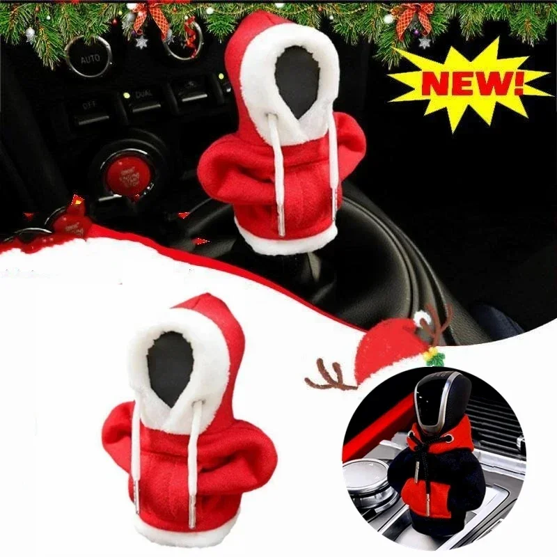 Fashion Hoodie Car Gear Shift Knob Cover Sweatshirt Handle Gear Lever Decoration Hoodie Cover Car Interior Accessories Gift thumbnail 2