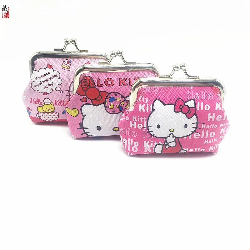 New Lovely Hello Kitty Cartoon Coin Pouch Purse Mini Wallet Melody Bags Girls Purse Kawaii Wallet Kid Decor Bag Holiday Present thumbnail 3