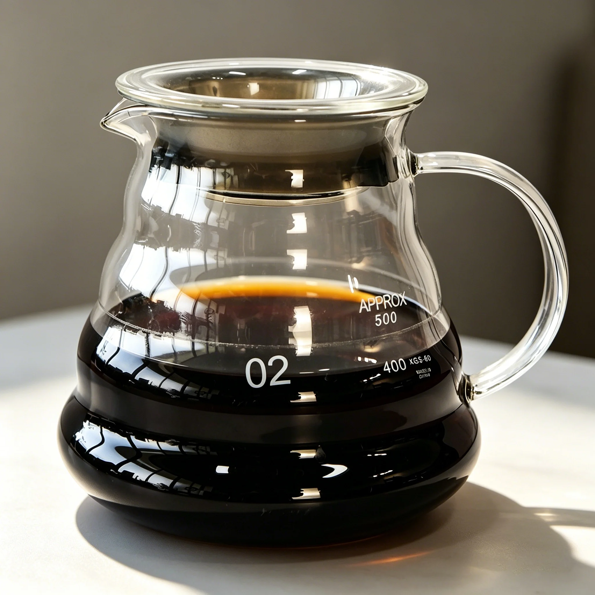 Premium Borosilicate Glass Pour Over Coffee Set - V60 Dripper & 600ml Server, Heat Resistant for Home & Office Brewing thumbnail 6