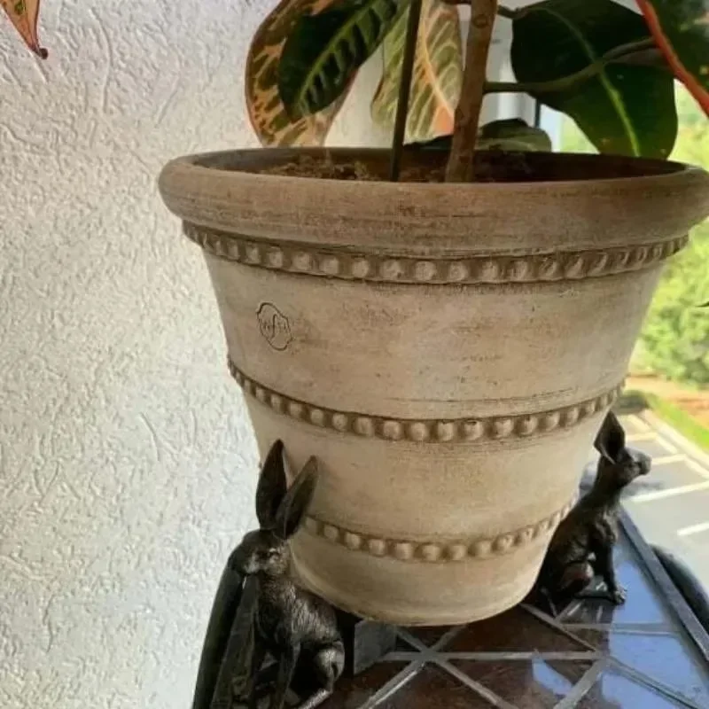 3Pcs Flower Pot Feet Stand Animal Shape Cat Dog Rabbit Plant Pots Risers Pad Outdoor Garden Resin Pot Foot Plant Bonsai Holders thumbnail 3