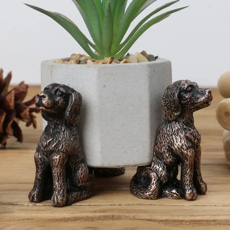 3Pcs Flower Pot Feet Stand Animal Shape Cat Dog Rabbit Plant Pots Risers Pad Outdoor Garden Resin Pot Foot Plant Bonsai Holders thumbnail 4
