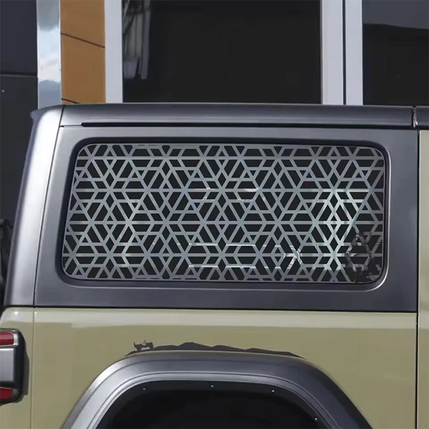 Car Side Window Honeycomb Matte Black Sticker For Triangular Window Decoration Vinyl Sticker Universal All Vehicle Accessories thumbnail 5