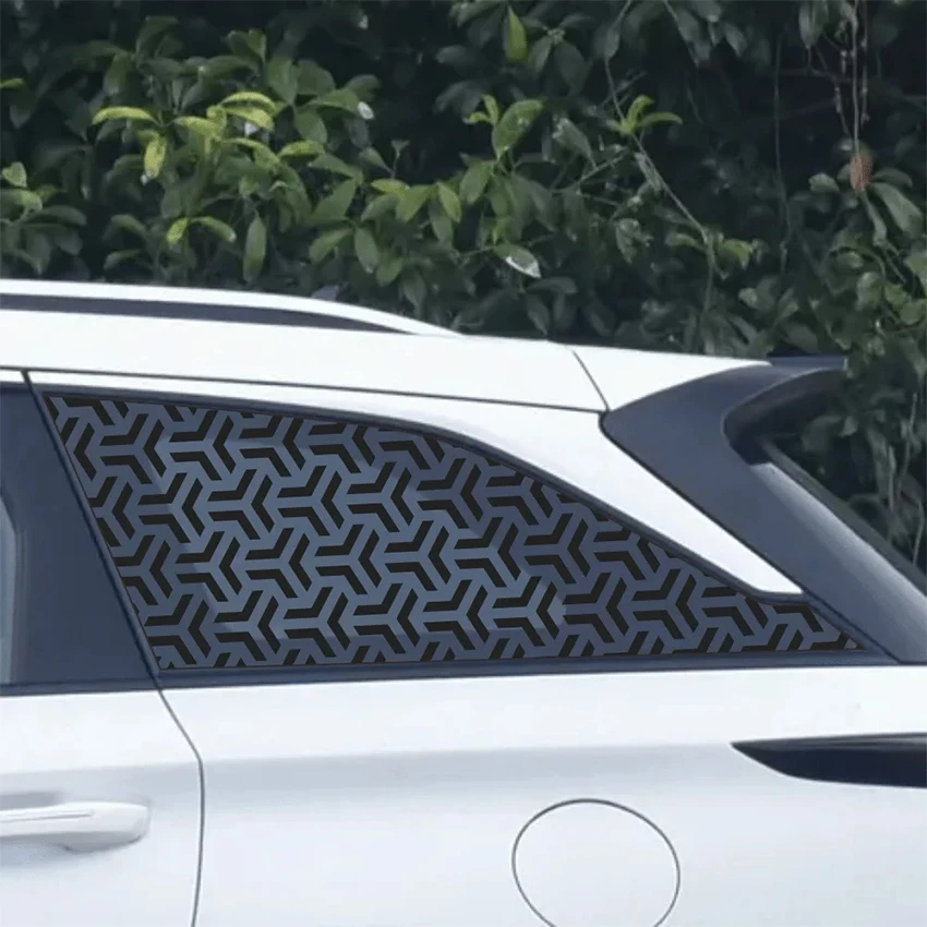 Car Side Window Honeycomb Matte Black Sticker For Triangular Window Decoration Vinyl Sticker Universal All Vehicle Accessories thumbnail 3