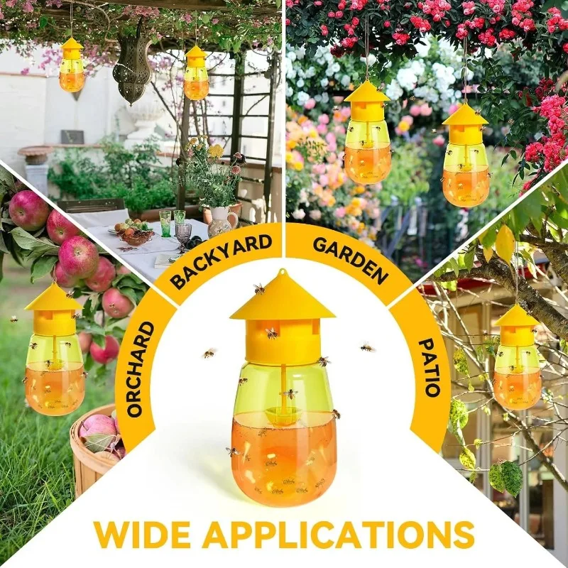 Liquid Fruit Fly Trap Attractant Set Long-Lasting Deterring Bait Anti Fly Killer Orchard Pest Control Yellow Bee Catcher Traps thumbnail 6