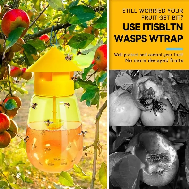 Liquid Fruit Fly Trap Attractant Set Long-Lasting Deterring Bait Anti Fly Killer Orchard Pest Control Yellow Bee Catcher Traps thumbnail 2